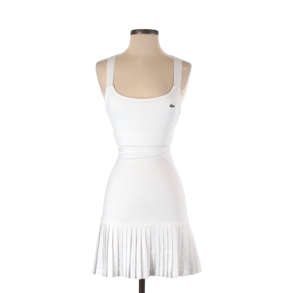 Lacoste Sport Short White Sleeveless Active Dress - NWOT, Size EU 32 / US 2